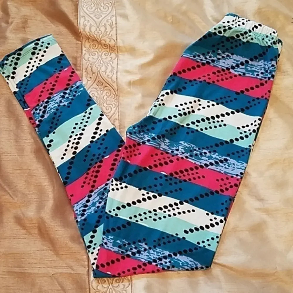 LULAROE MULTI COLORED LEGGINGS - ONE SIZE‎